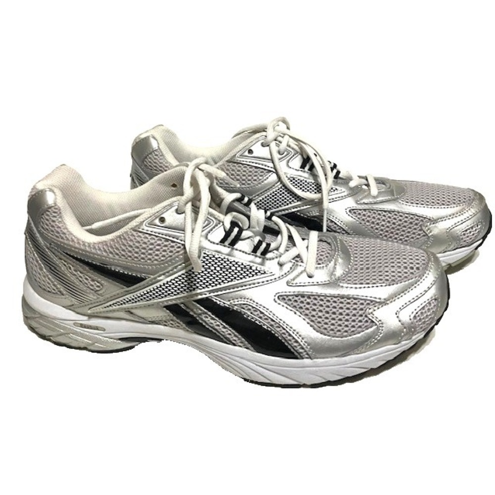Reebok Men's Pheehan Running Tennis Shoes Silver and Black Size 14 Shoe
